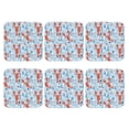 thumbnail image 2 of Pofeuu Lobsters Print Leather Coasters Set of 6, Round Cups Mugs Mat Pad for Home Kitchen Heat Resistant Drink Coasters,Square, 2 of 7