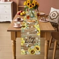 thumbnail image 2 of Sunflower Floral Table Runner 90 Inches Long Farmhouse Dress Scarves, Farmhouse Pastoral Daisy Bees Brown Wood Dining Tablerunner for Coffee Table/Kitchen Island/Party Décor, 13" x 90", 2 of 8