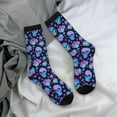 thumbnail image 5 of Hirioo Skull flower funny Pattern Adult Middle Tube Socks Breathable Sock Non-Pilling,Contrasting Color Design, 5 of 6