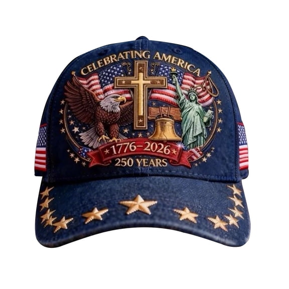 250th Anniversary Baseball Cap, 1776-2026 Anniversary Hat, Classic United States Elements, Iconic US Eagle