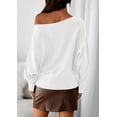 thumbnail image 5 of PRETTYGARDEN Women Off The Shoulder Sweater Fall Trendy Long Batwing Sleeve Knit Pullover Going Out Tops Winter Clothing, 5 of 10