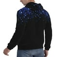thumbnail image 6 of Daiia Black Blue Glitter Sparkles for Men's Fashion Hoodies & Sweatshirts with Kangaroo Pocket Hooded Sweatshirt Breathable & Moisture Wicking-X-Large, 6 of 7