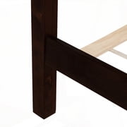 King Pine Bed with Rattan Headboard & Footboard - Espresso