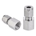 thumbnail image 4 of Uxcell Female Thread x Tube OD Compression Tube Fitting 304 Stainless Steel G1/4 x 1/4", 4 of 5