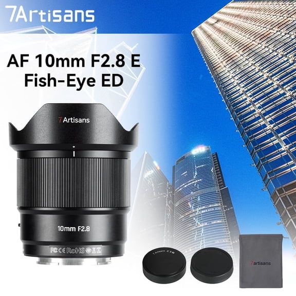 7artisans 10mm F2.8 APS-C Ultra Wide Angle Fisheye Lens 105.3° Auto Focus for E-Mount