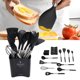 thumbnail image 1 of Espátula De Silicona, Batidor De Cuchara, Juego De Utensilios De Cocina Resistentes Al Calor, De Acero Inoxidable, Fácil De Limpiar Para El Hogar, 1 of 7