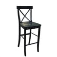 thumbnail image 1 of Pemberly Row Tabouret 30 Pouces Dossier en Noir, 1 of 4