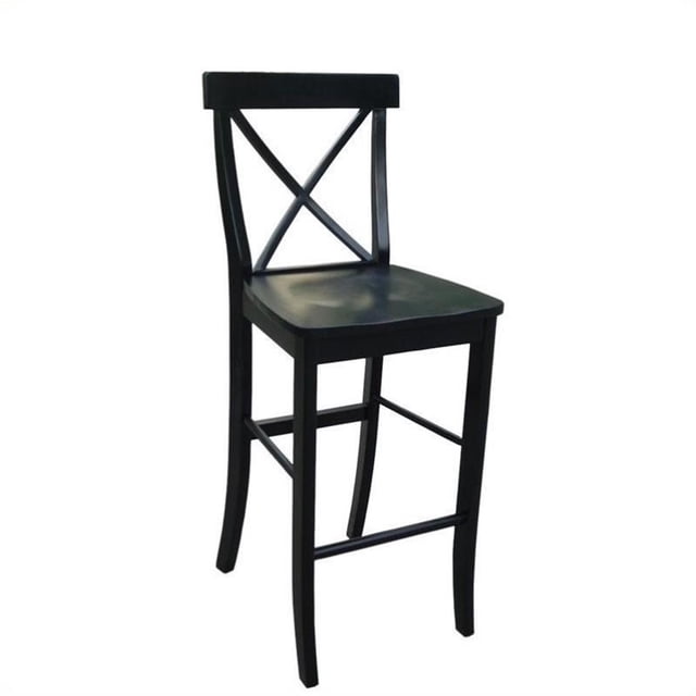 Pemberly Row Tabouret 30 Pouces Dossier en Noir
