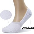 thumbnail image 4 of Women's Thick Cushion Cotton Athletics Casual Low Cut Flat Non-Slip Boat Liner No Show Socks-5/10 Pack, 4 of 5