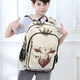 thumbnail image 6 of FORMRS School Backpack 17" Student Travel Bag with Laptop Compartment, Cowboy Pattern, 6 of 7