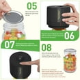thumbnail image 3 of AARTVARK TEES Electric Mason Jar Vacuum Sealer, Vacuum Sealer Kit for Wide-Mouth & Regular-Mouth Mason Jars, Food Storage and Fermentation, Black, 3 of 8