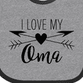 thumbnail image 4 of Inktastic I Love My Oma Heart and Arrows Boys or Girls Baby Bib, 4 of 4