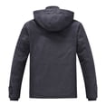 thumbnail image 3 of Tyhengta Men's Winter Jacket Cotton Jackets Fleece Lined Thick Work Warm Cargo Coats with Hooded Grey 2XL, 3 of 11