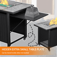 thumbnail image 2 of Devoko 43" Outdoor Propane Fire Pit Table 50,000 BTU Ceramic tile Table with Extra Small Plate and Wheels, 2 of 8