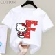 thumbnail image 2 of Camiseta de manga corta de algodón para niños con letras de la A a la Z de Hello Kitty Anime, Sanrio Summer Girly Heart, suave, kawaii, regalo de cumpleaños, camiseta para niños, 2 of 5