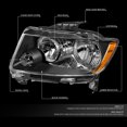 thumbnail image 3 of DNA Motoring For 11-13 Jeep Grand Cherokee Black Amber Corner Headlight Lamps Pair, 3 of 6