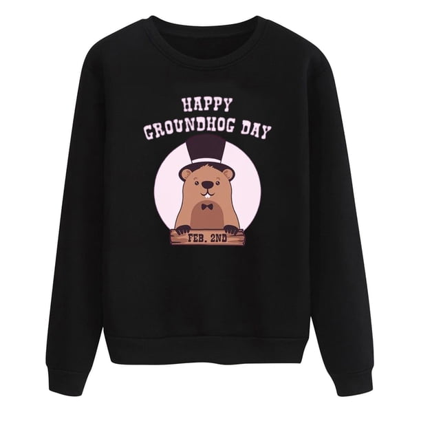Gibobby Sudadera Mujer Moda sudadera de – Sudadera del día de la Sudadera cómoda para mujer para de la (Negro, M)