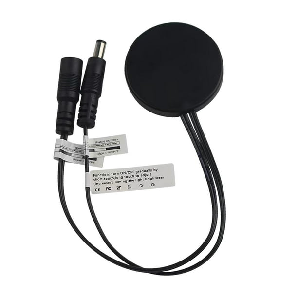Interruptor de atenuación táctil LED , conveniente para gabinetes de madera y armarios Negro