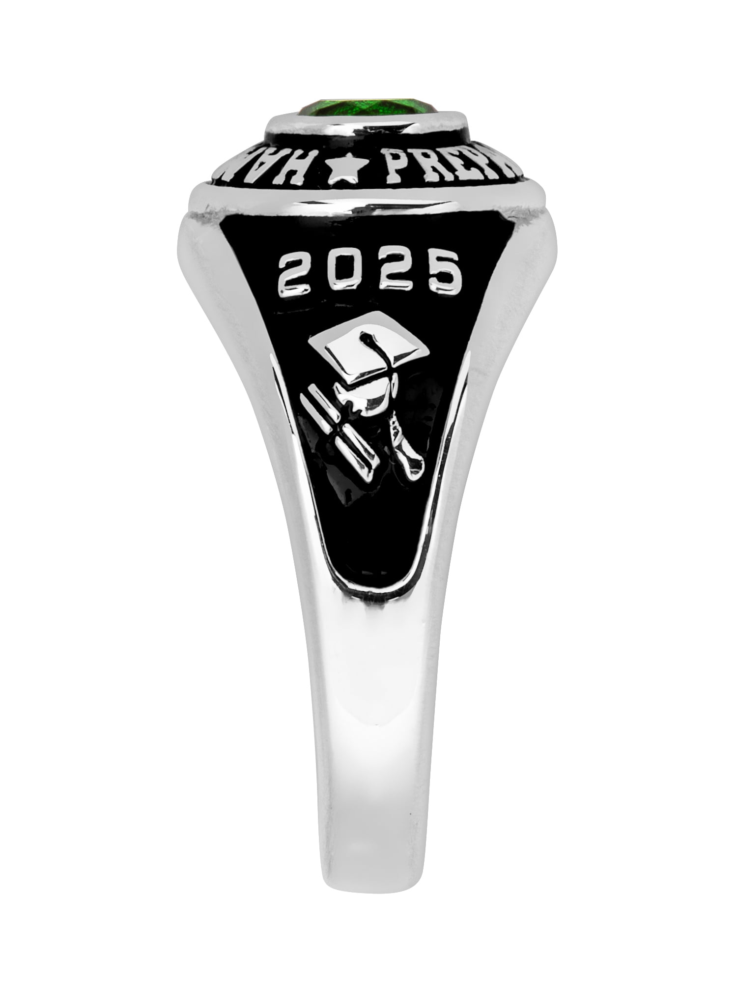 Order Now for 2025 Graduation, Freestyle Women's Round Birthstone Class Ring, Personalized, High School or College