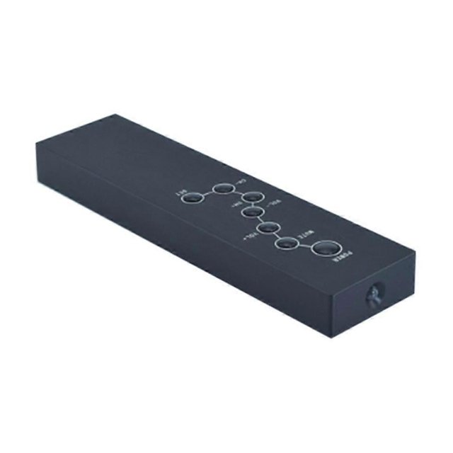 Mando a distancia de 7 teclas con señal infrarroja de aluminio para preamplificador de CD de audio de alta fidelidad, decodificador de TV (B), color negro