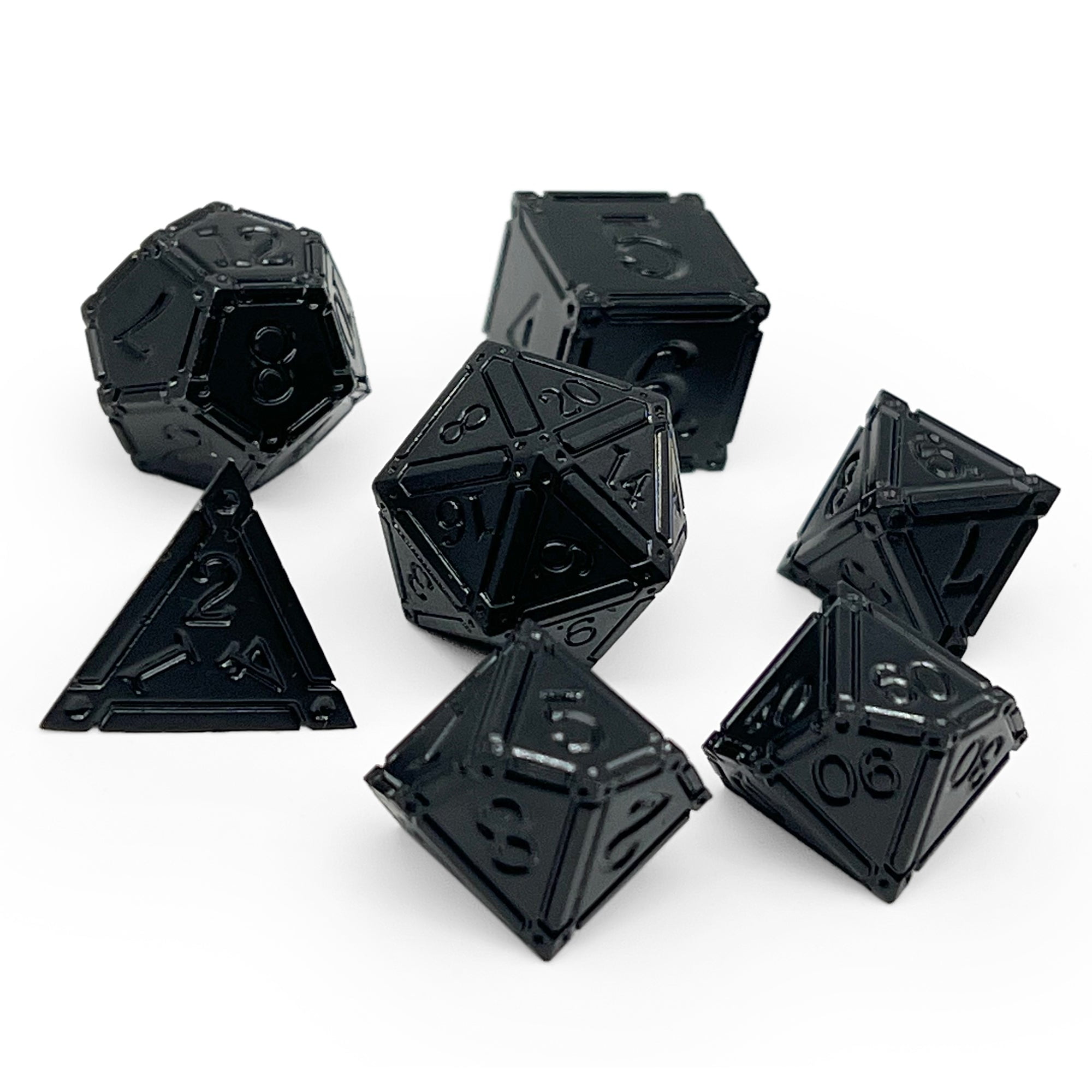 DnD Dice | Ironworks - Animate Dead 7 Piece RPG set Alloy Dice | Norse Foundry