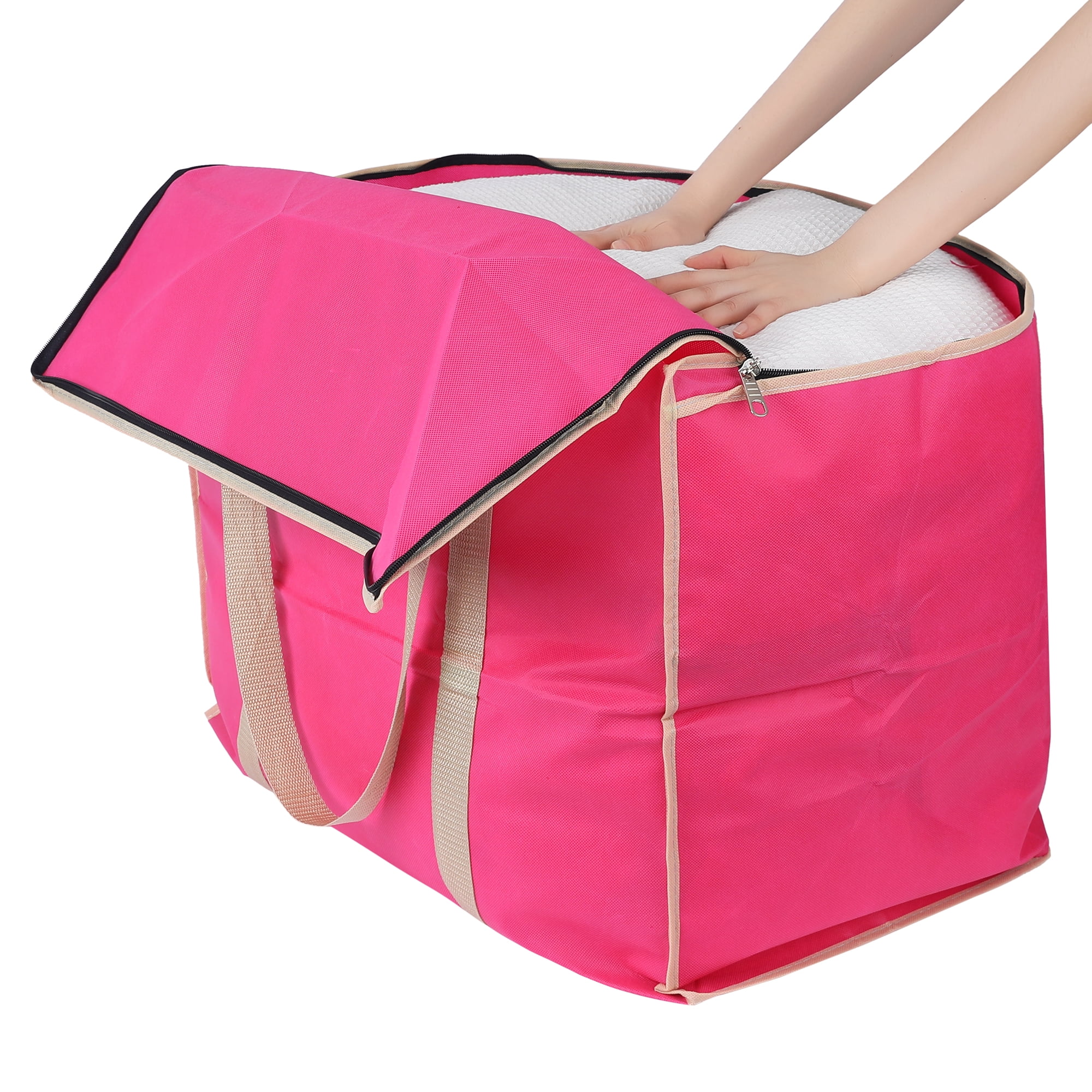 Unique Bargains 1 Pack Clothes Storage Bags Moving Bags Rose Red 24*20*16in