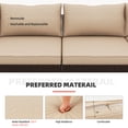 thumbnail image 6 of HOMREST 14 Pieces Outdoor Patio Furniture Set with 44" Propane Fire Pit Table, PE Rattan Sectional Sofa Conversation Set w/ Adjustable Bracket,Wood Coffee Table for Backyard（Khaki）, 6 of 10