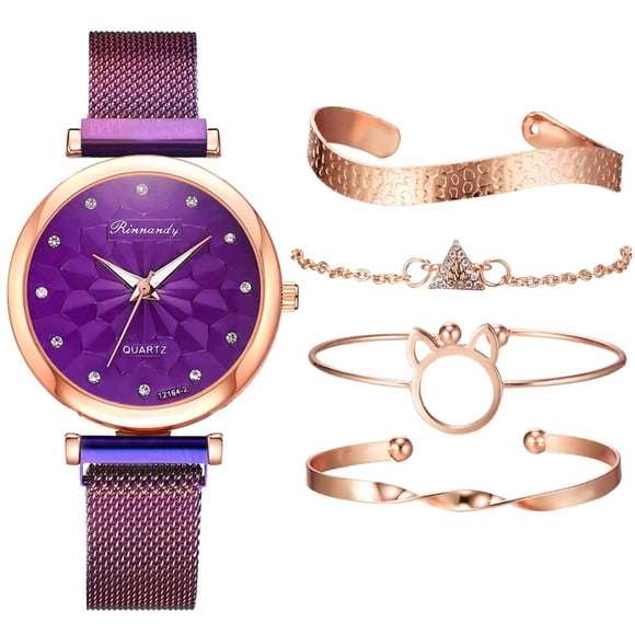 Reloj Modernos AstraTimePurple 1Pza Ø Dial 3.4cm Longitud 25cm Ancho 1.4cm Grosor 1cm Morado.