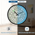 thumbnail image 5 of Indoor 12' Voice-Activated Luminous Decoration Wall Clock With LED Night Light Sage Green and Ivory, 5 of 8