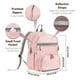thumbnail image 5 of Mochila de gimnasio MoKo para mujer, grande, de viaje con compartimento para zapatos, rosa, 5 of 7