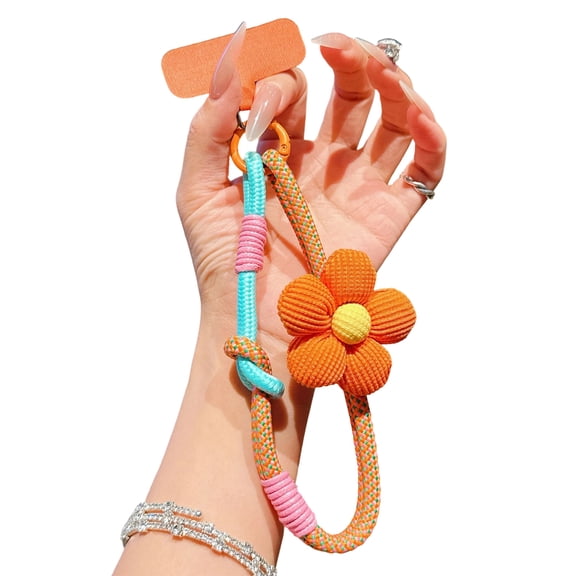 Anti Loss Wrist Strap for Smartphone with Fashion Flower Pattern Wrist Lanyard Ideal for Secure Holding