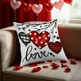 thumbnail image 2 of OAVQHLG3B Valentine‘s Day Throw Pillow Covers 18x18 Inch Red Pink Heart Pillow Cases Soft Heart Shape Embroidery Cushion Covers for Valentine‘s Day Couch Sofa Bedroom Living Room Home Decor, 2 of 6