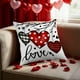 thumbnail image 2 of Specollect 3 Pcs Valentines Day Heart Pillowcase Linen Sofa Cushion Cover Festive Home Decor for Living Room Bedroom 17.72*17.72 in, 2 of 9