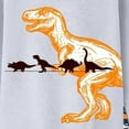 thumbnail image 4 of Weebloom Boys Sleepwear Toddler Girls Dinosaur Pattern Kids 2 Piece Pj'S Long Sleeve Clothes Set Outfits Pj'S Pajama Light Gray 5-6 Years, 4 of 5