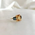 thumbnail image 6 of Natural Citrine & London Blue Topaz Ring, 14K Solid Yellow Gold Ring, November Birthstone Ring, London Blue Topaz Jewelry, Multi Stone Ring, 6 of 9