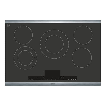 Bosch - Benchmark Series 30" Built-In Electric Cooktop with 5 elements and Stainless Steel Frame - Black with Stainless Steel Trim