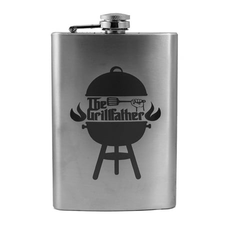 8oz The Grillfather Flask L1