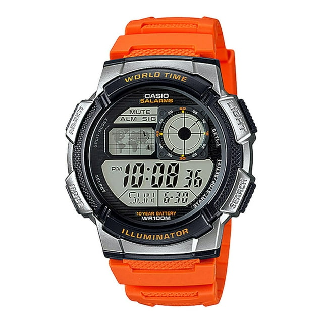 Reloj CASIO AE-1000W-4BVCF World Time ILLUMINATOR-Naranja naranja 48 mm Casio Casio