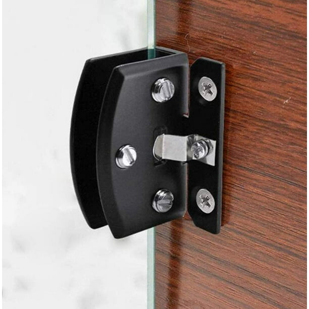 2 pares de bisagras de puerta de vidrio, piezas de repuesto de bisagra de puerta con Clip para vitrina de vino, adecuadas para vidrio de 5-8mm de espesor D