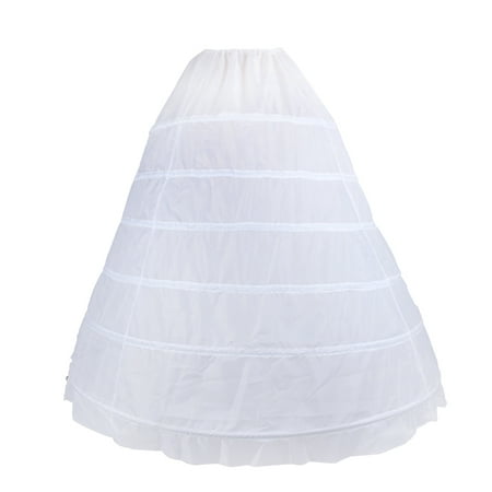 Net Crinoline - Aramox 6-hoop Hoops Petticoat White Bridal Crinoline Petticoats Slips Underskirt, Underskirt, White
