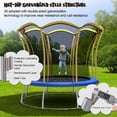 thumbnail image 6 of Gymax 10FT Certified Recreation Trampoline w/ Exclusive Flower Shape Enclosure Net Yellow, 6 of 9