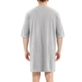 thumbnail image 4 of Xmarks Men's Waffle Zip Up Robe Short Sleeve Zipper Front House Coat Soft Dress Gown Nightgown Knee Length Lightweight Housecoats with Pockets, S-2XL, 4 of 8