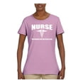 thumbnail image 2 of Nurse the Hardest Job You'll Ever Love | Womens Pop Culture Graphic T-Shirt, Light Pink, Small, 2 of 3