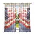 thumbnail image 2 of American Flag Sky Blackout Curtains Thermal Insulation 63 inch Grommet for Bedroom Living Room Bathroom Kitchen Windows 2 Pack, 2 of 6