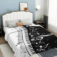thumbnail image 6 of Piano Music Notes Soft Throw Blanket All Season Microplush Thick Warm Blankets Tufted Fuzzy Flannel Throws Blanket for Bed Sofa Couch 60"x50", 6 of 6