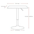 thumbnail image 6 of CorLiving Maya White Engineered Wood Square Adjustable Height Swivel Pub Table, 6 of 11