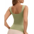 thumbnail image 3 of INSPIRE CHIC Women's U Back Tanks with Built-In Bra Silky No Show Basic Tops L Green, 3 of 5