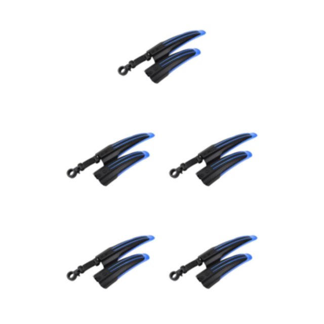 Soidarity 2 unids/set accesorios de ciclismo guardabarros ligero y portátil para bicicletas guardabarros delantero trasero de bicicleta azul Type2 NO2
