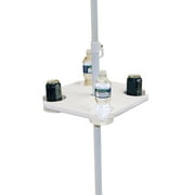 RIO Beach Umbrella Table, White, Fits Most Standard Beach Umbrellas