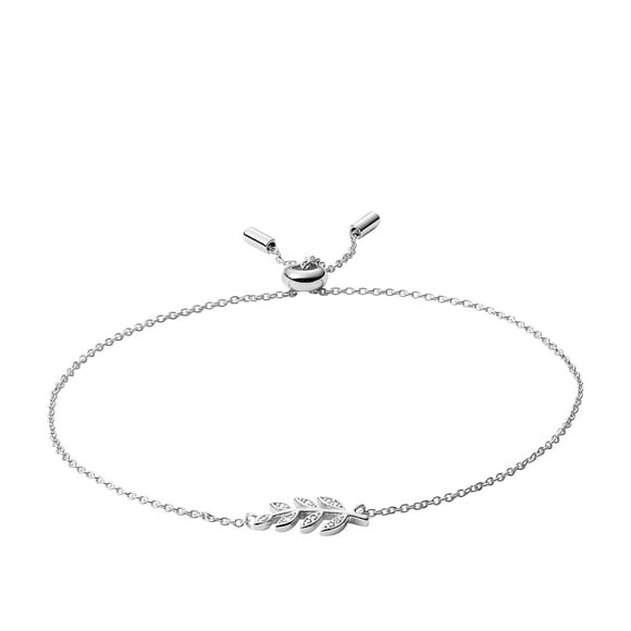 Fossil Women's Stering Silver Bracelet, Color: Silver (Model: JFS00484040)